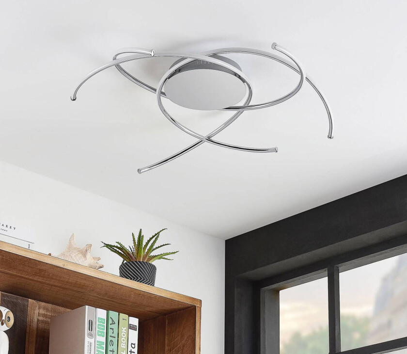 Yareli LED-taklampe, sølv