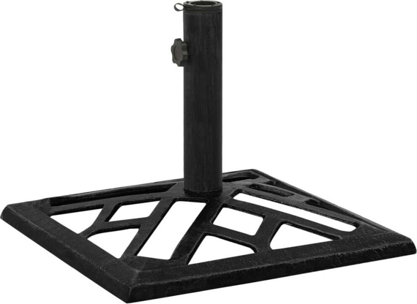 Parasollbase svart 44x44x31 cm støpejern
