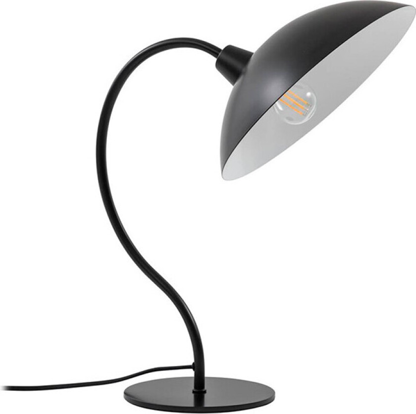 Arvadon bordlampe i metall, svart