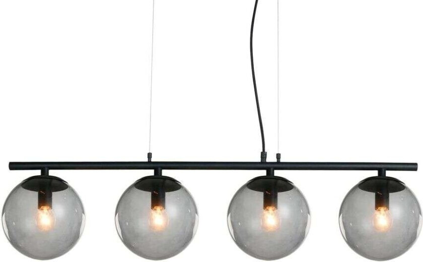Sotiana hengelampe, 4 glasskuler, svart