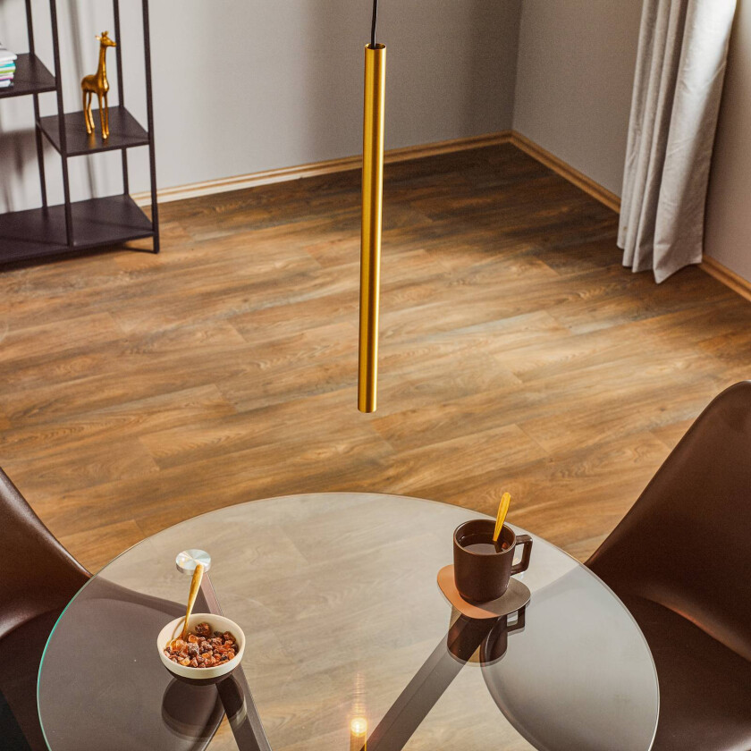 Hengelampe Laser, 1 lyskilde, messing, 49 cm