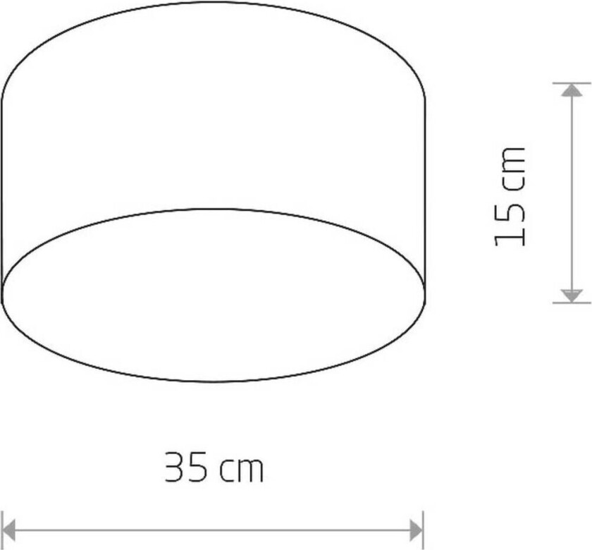 Cameron taklampe, grå, Ø 35 cm