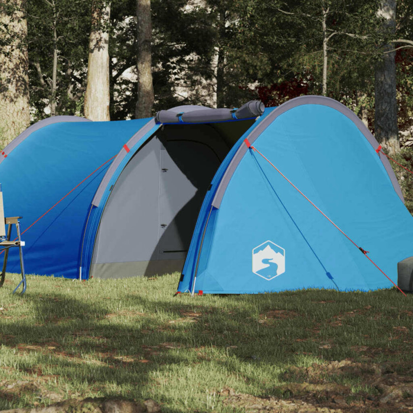 Bilde av Campingtelt 4 personer blå 405x170x106 cm 185T taft