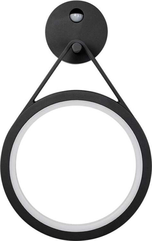 Utendørs LED-vegglampe Mirco med sensor, ring