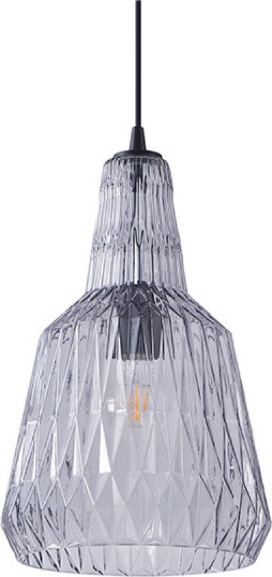 Belarion hengelampe, røykgrå, 1lk, glass