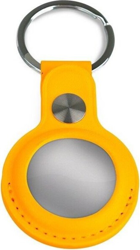 Airtag Key Ring - Leather - Yellow