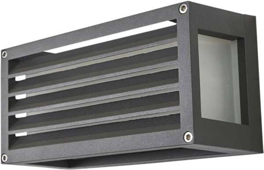 Stripet utevegglampe Aurelien, mørkegrå