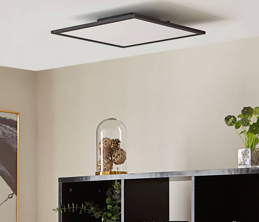 Lamin LED-panel kvadrat svart 39,5 cm