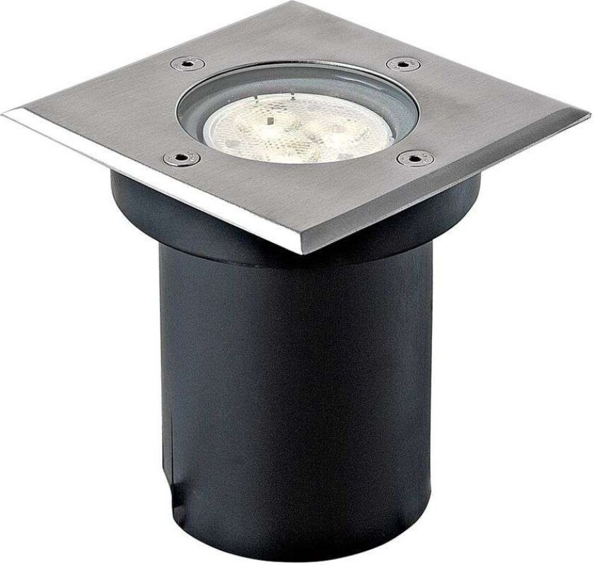 Kantet LED-gulvinnbyggingslampe Ava, IP67