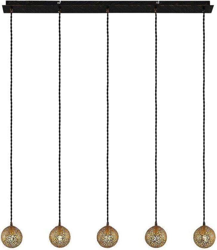 Zale henglampe, kantet, 5 lyskilder