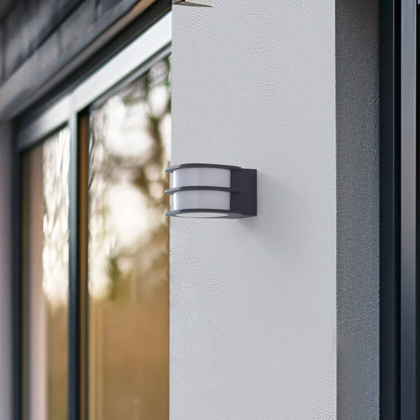 Smart LED utendørs LED-vegglampe Fyra, rund, CCT, RGB, Tuya