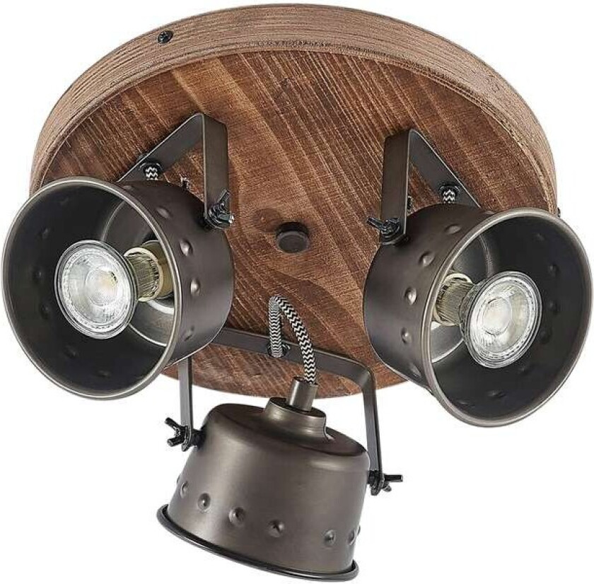 Rubinjo takspot, 3 lyskilder, rund