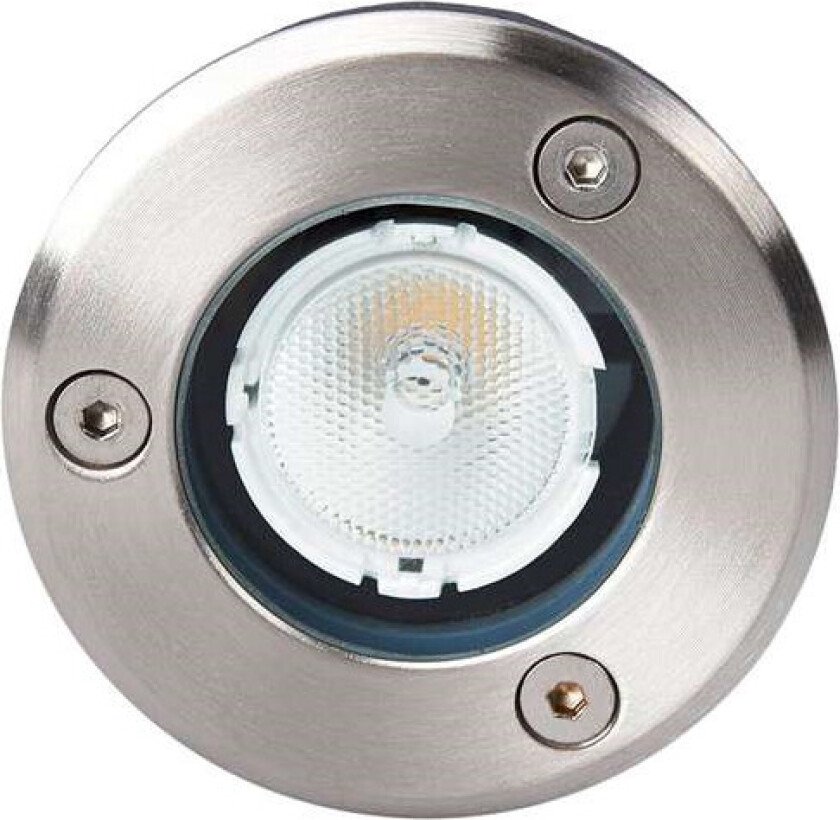 LED-gulvinnbyggingslampe Kenan, rustfritt stål