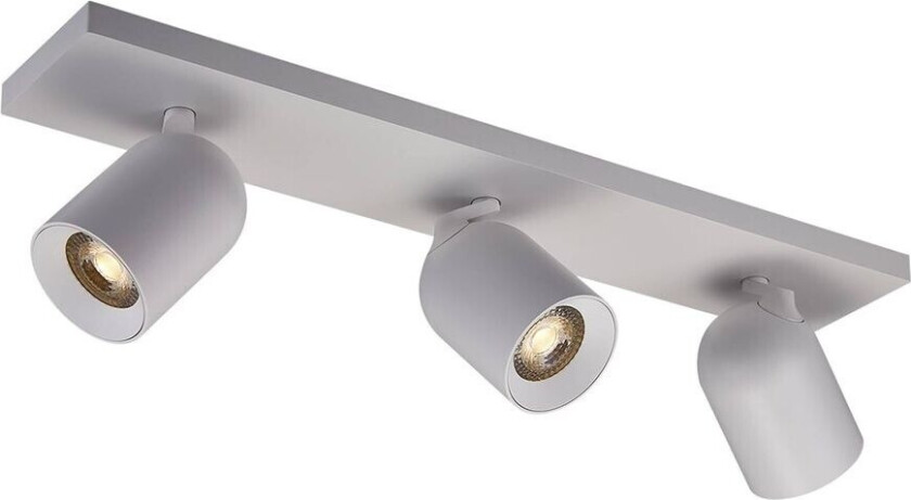 Brinja spot, kort, kantet, hvit, 3 lysk