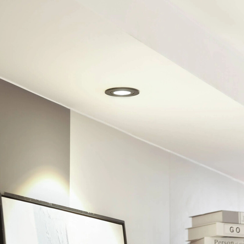 LED-downlight Jyra, svart, 3 000K