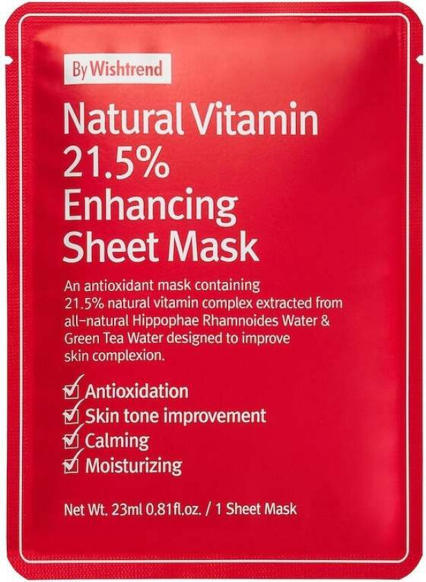 Natural Vitamin 21.5% Enhancing Sheet Mask 23ml