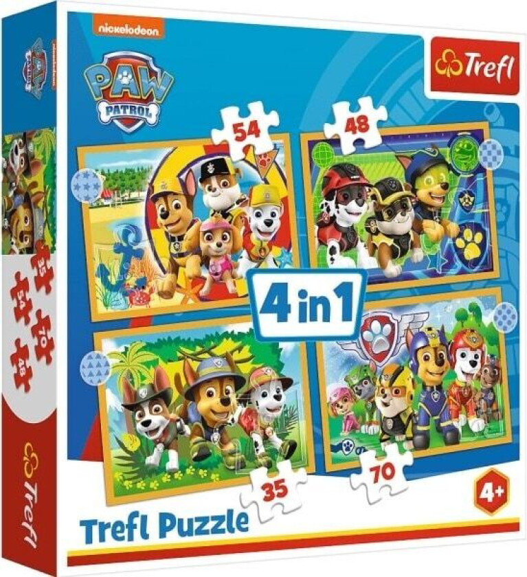 Trefl Holiday Paw Patrol, 35 stykker, Tegneserier, 4 år