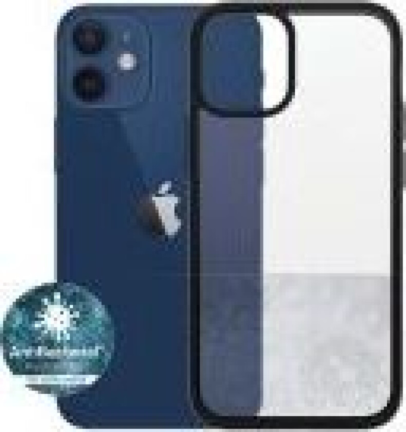ClearCase - Black Edition - baksidedeksel for mobiltelefon - herdet glass, termoplast-polyuretan (TPU) - svart, blank - for Apple iPhone 12 mini