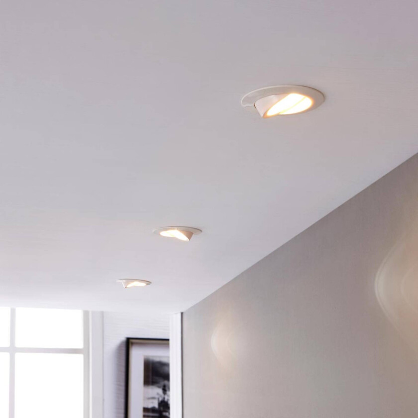 LED-downlight Andrej, rund, hvit 3er-sett