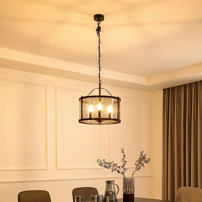 Eryk hengelampe glass 3 lyskilder 40 cm