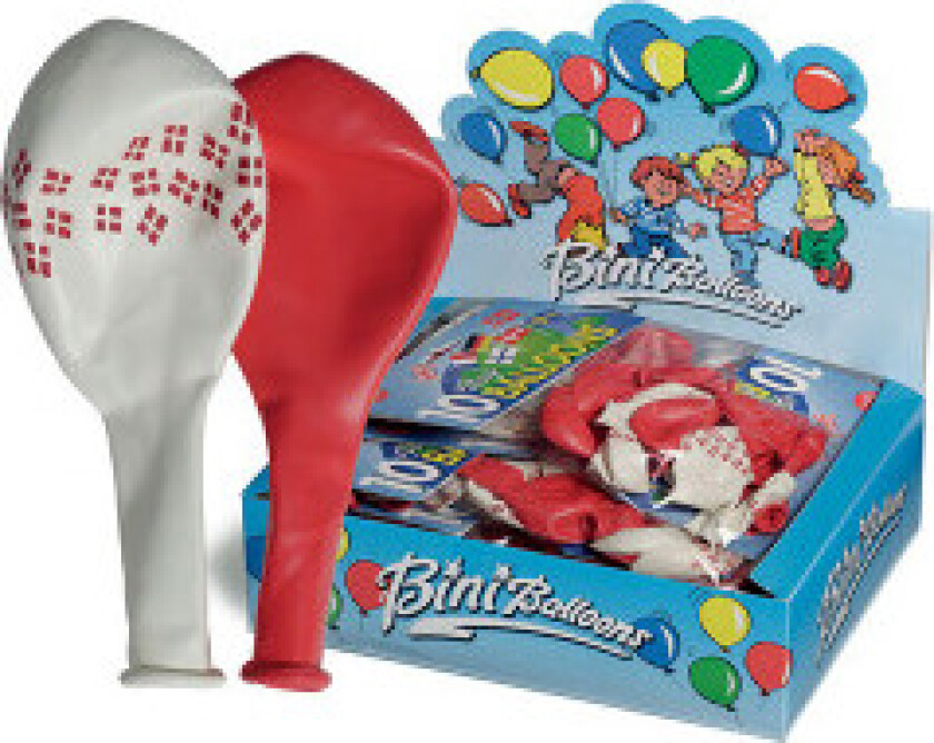 Ballonger Dansk flagg Ø26cm - 10 stk