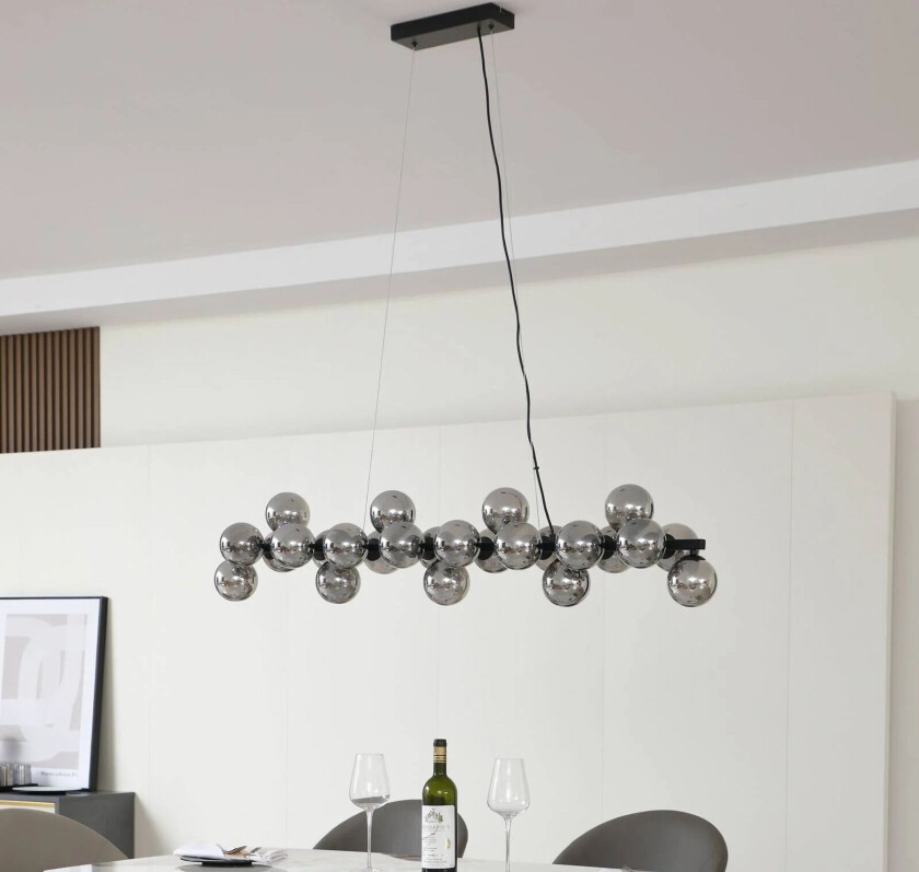 Naelen hengelampe lineær svart/grå