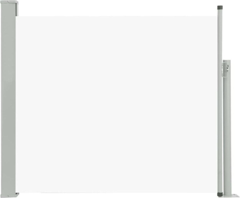 Uttrekkbar sidemarkise 100x300 cm kremhvit