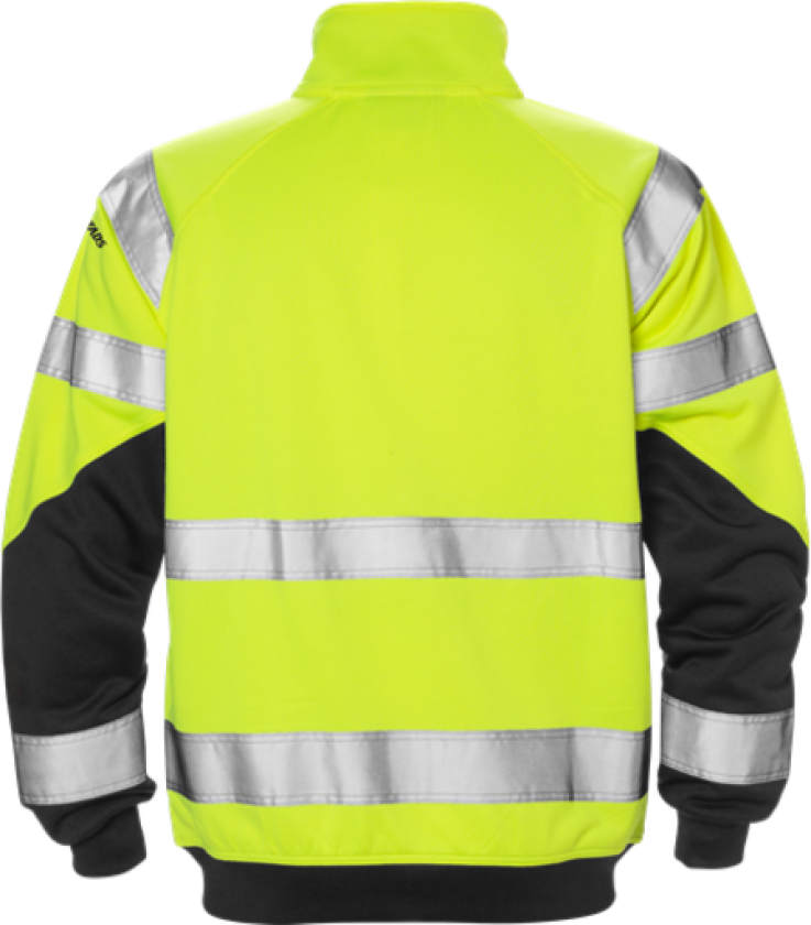 7426 SHV Sweatshirtjakke varselgul/svart Varselgul/Svart