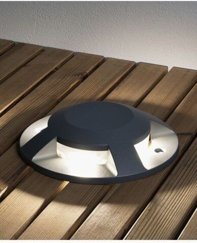 Markspot LED 12W mørkegrå 4-veis overliggende