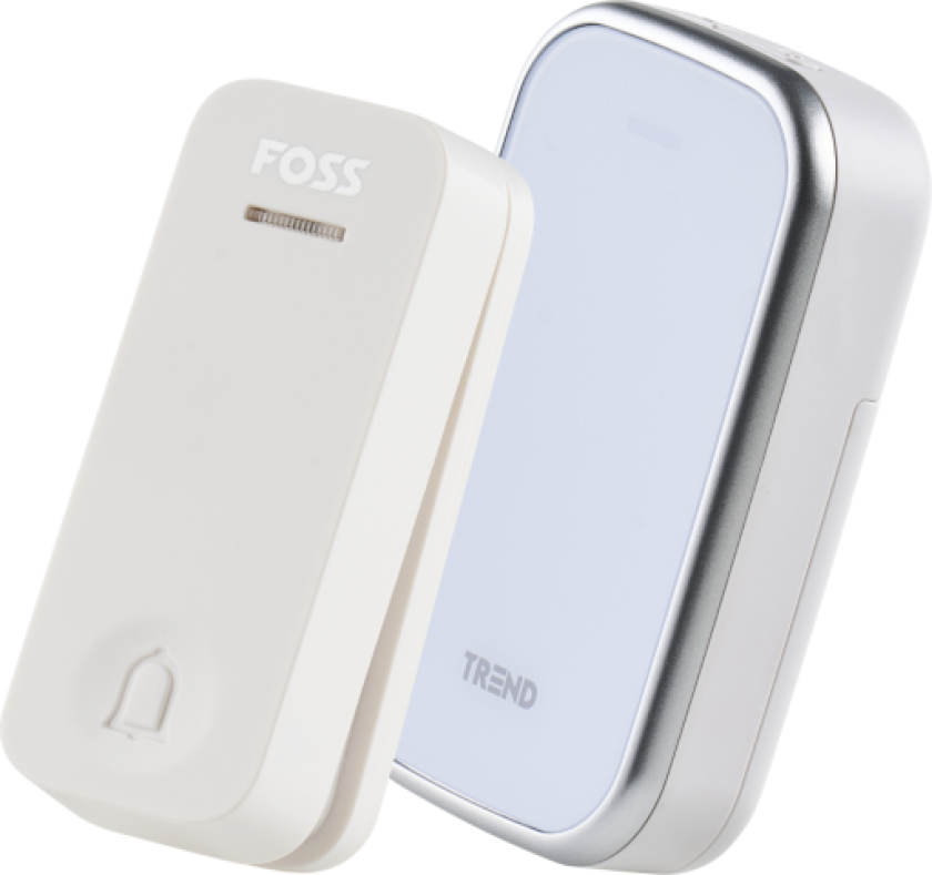 Trend ringeklokke Bluu 1 Novus, for batteri, hvit