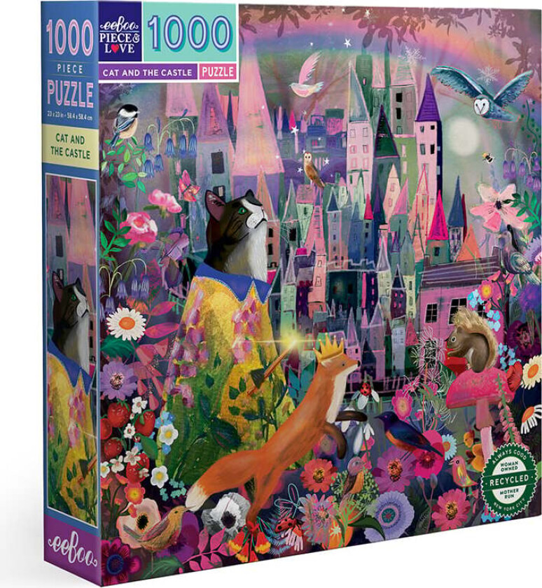 eeBoo - Puzzle 1000 pcs - Cat and Castle - (EPZTCAC)