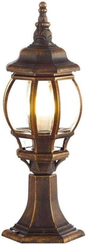 Sokkellampe Nadesha, børstet gull