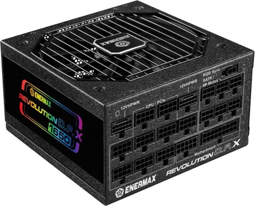 Revolution D.F.X ERT1650EWT Strømforsyning (PSU) - 1650 Watt - 140 mm - 80 Plus Gold sertifisert