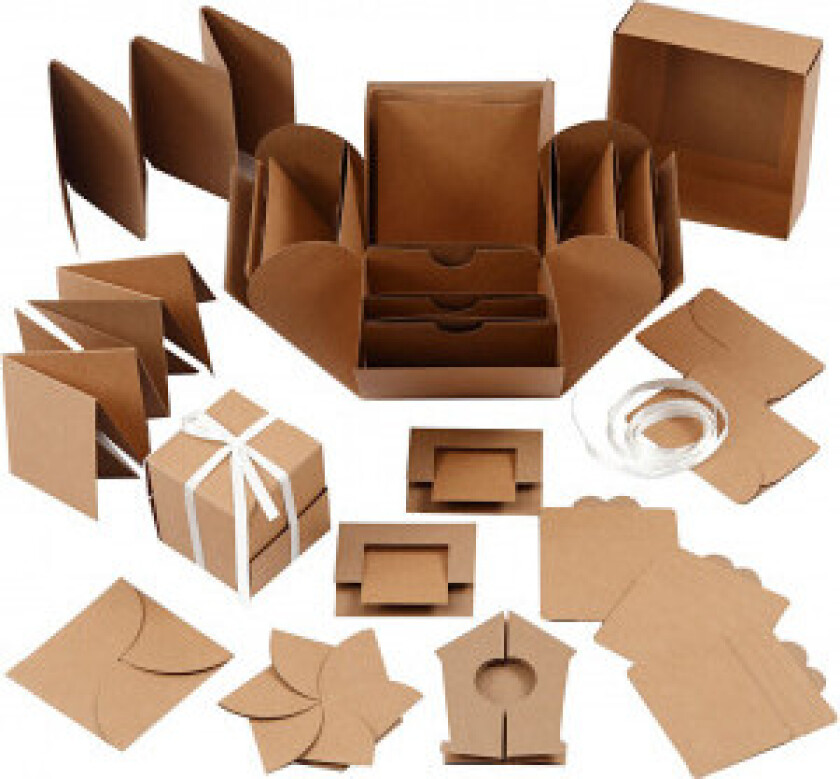 Eksplosjonseske, str. 7x7x7,5+12x12x12 cm, 1 stk., kvist