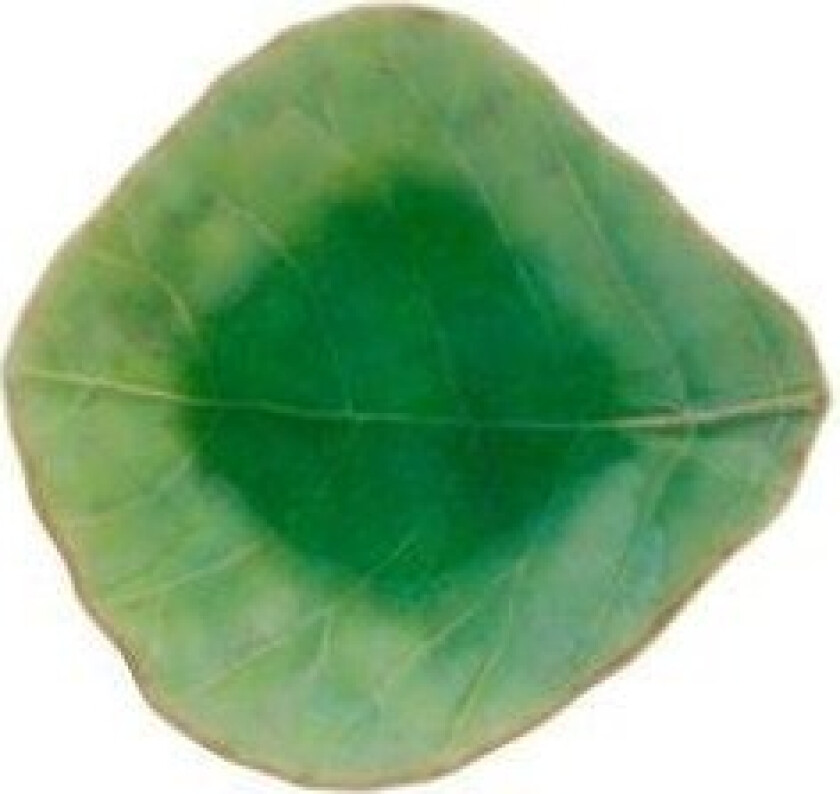 Mini bowl leaf Riviera 11 x 10 x 3 cm Green/Black Ceramic