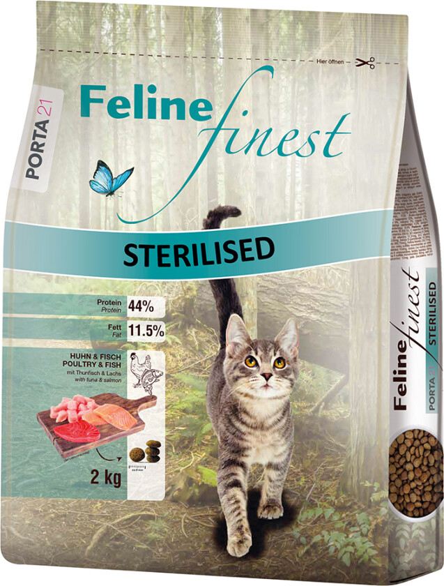 Feline Finest Sterilised Kylling & Fisk - 2 kg