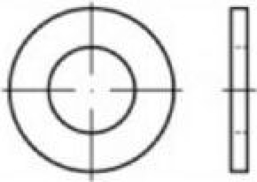 Toolcraft 105404, Låseskive, Stål, Sink, Rund, 2 mm, 1,05 cm