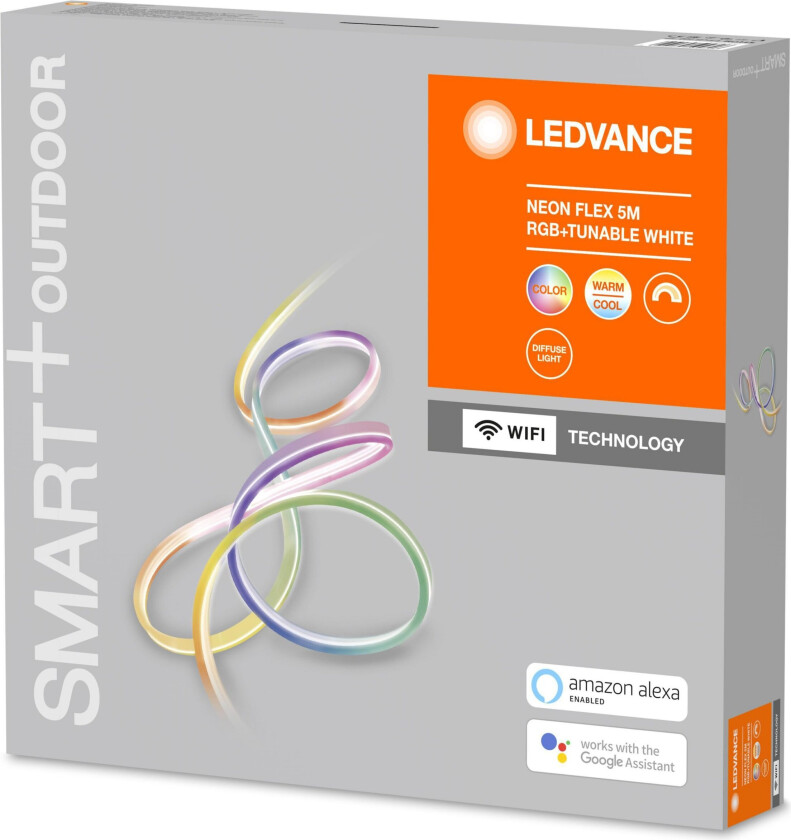 Smart+ Wifi NEON FLEX 5M RGBTW IP44, LED-strips for utendørs bruk med WiFi-teknologi