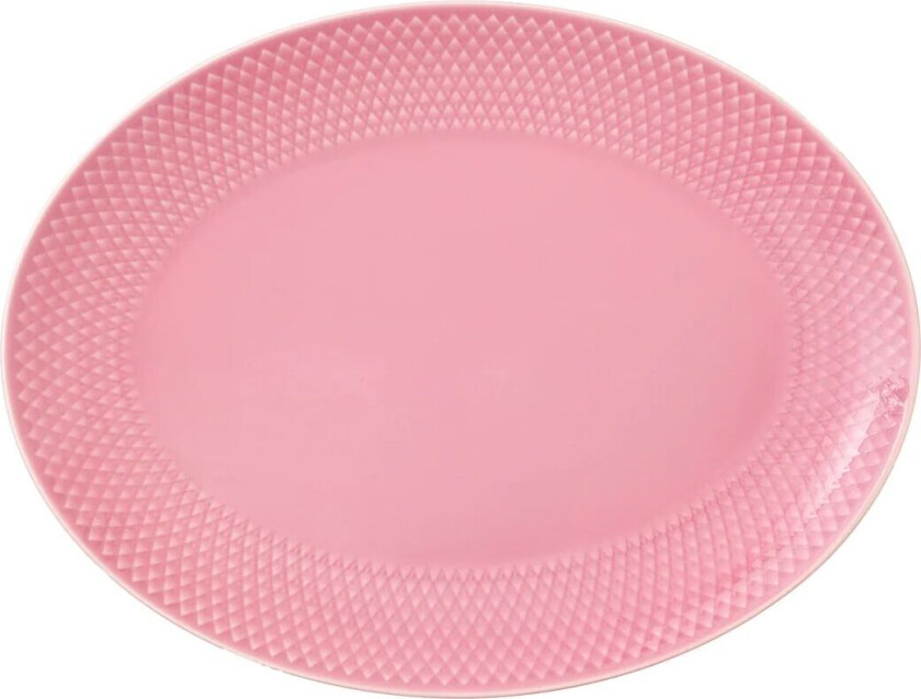 Rhombe ovalt serveringsfat 21,5 x 28,5 cm Rosa