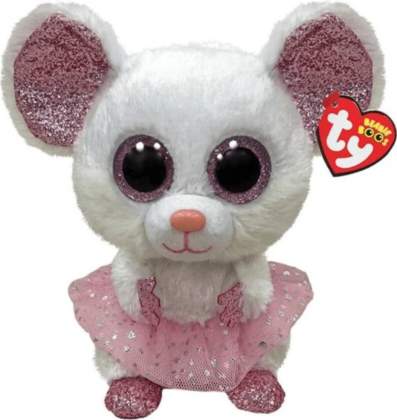TY Bamse TY Nina White Ballerina Mouse Medium