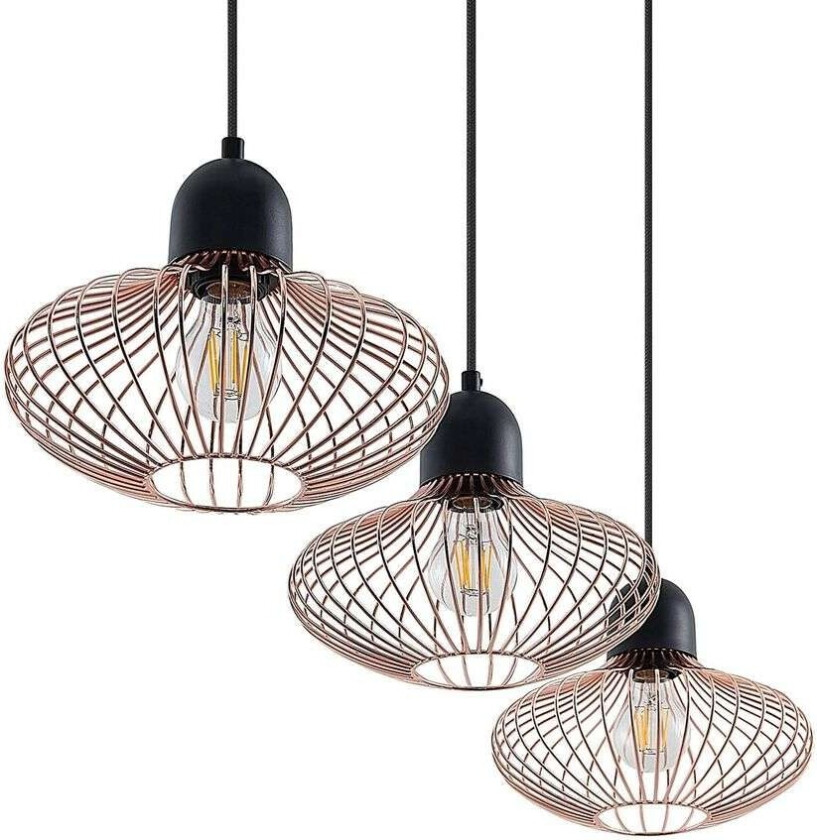 Justinos hengelampe, 3 lyskilder, kobber