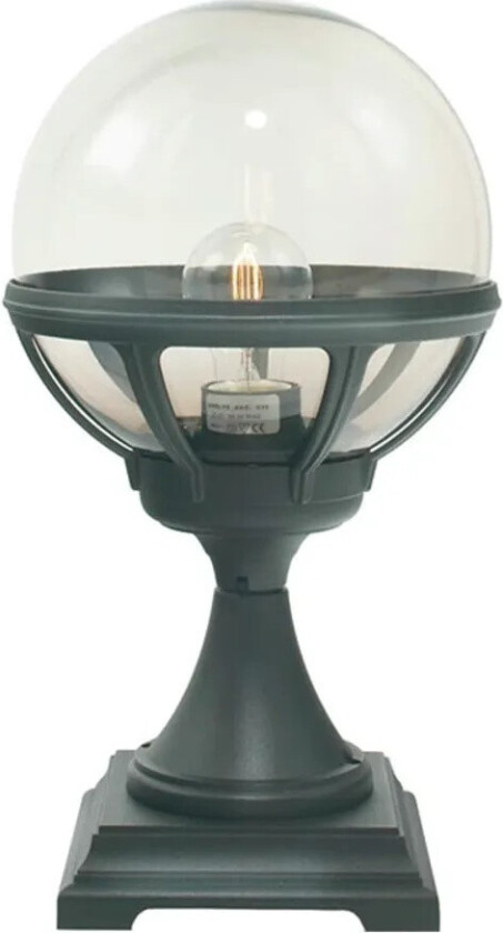 Bologna portstolpe 312 - Svart / Klart glass