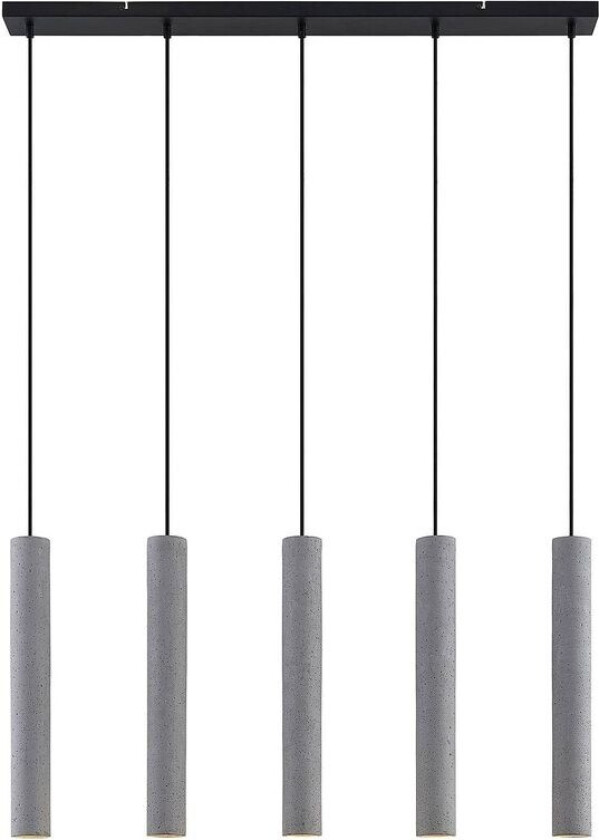 Concretto hengelampe med fem betongskjermer