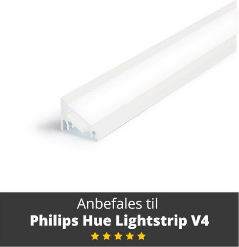 Aluminum Profile - Model C for Philips Hue and Lifx - White