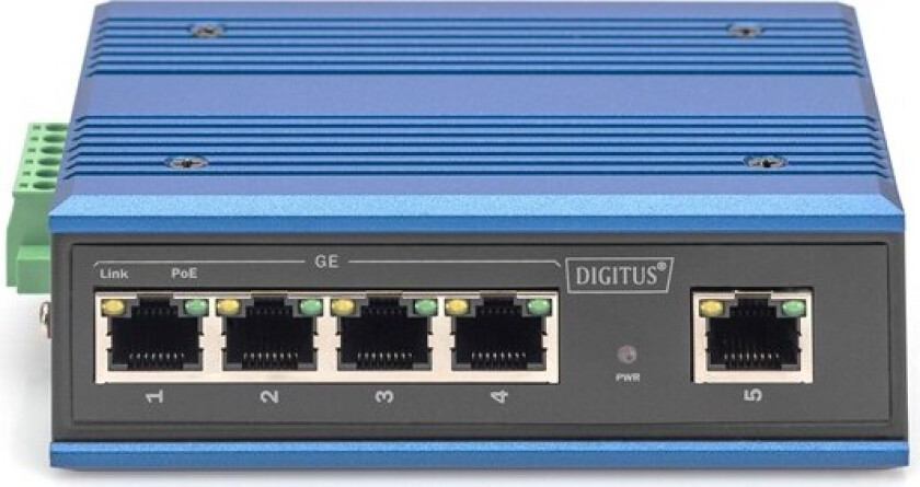 DN-651120 Industrial 4 Port Gigabit PoE Switch Unmanaged 1 Uplink