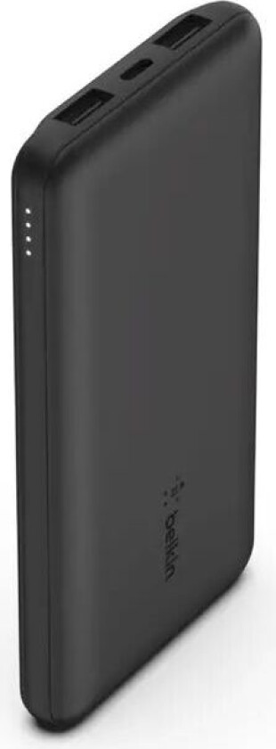 3-port Power Bank + Usb-a To Usb-c Cable Svart