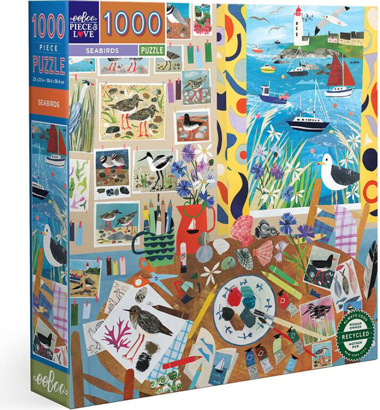 eeBoo - Puzzle 1000 pcs - Seabirds - (EPZTSAB)