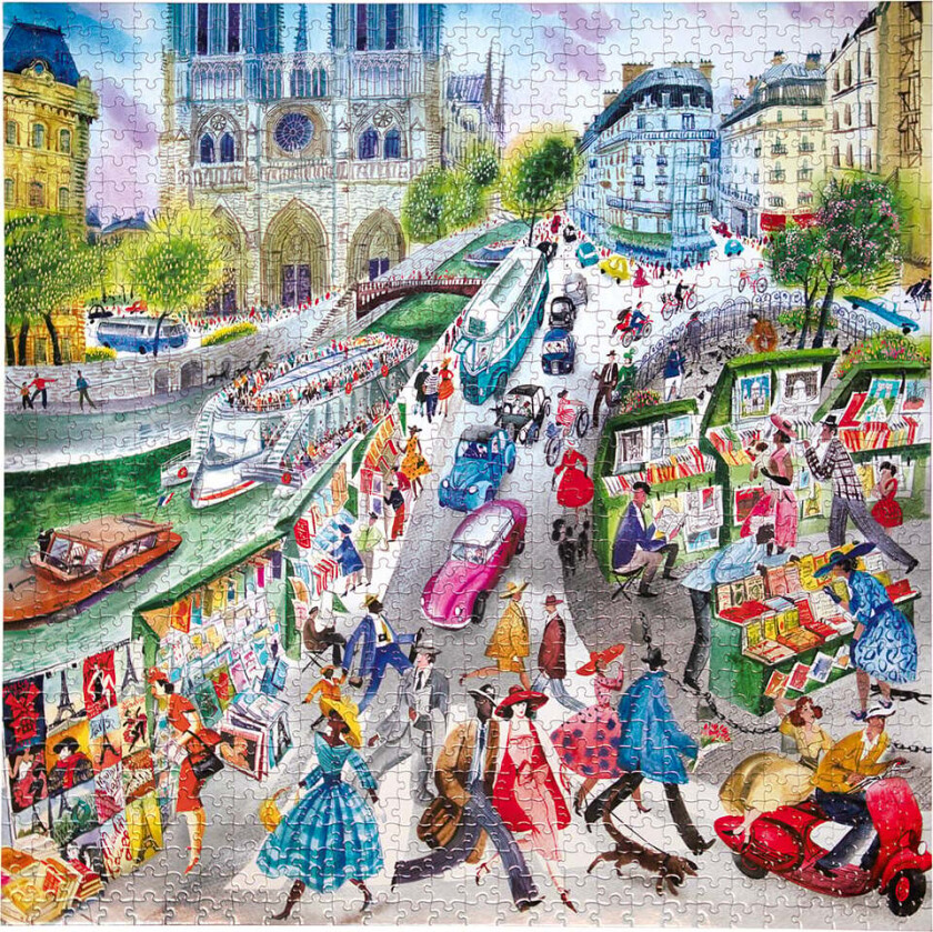 eeBoo - Puzzle 1000 pcs - Paris Bookseller - (EPZTPBS)