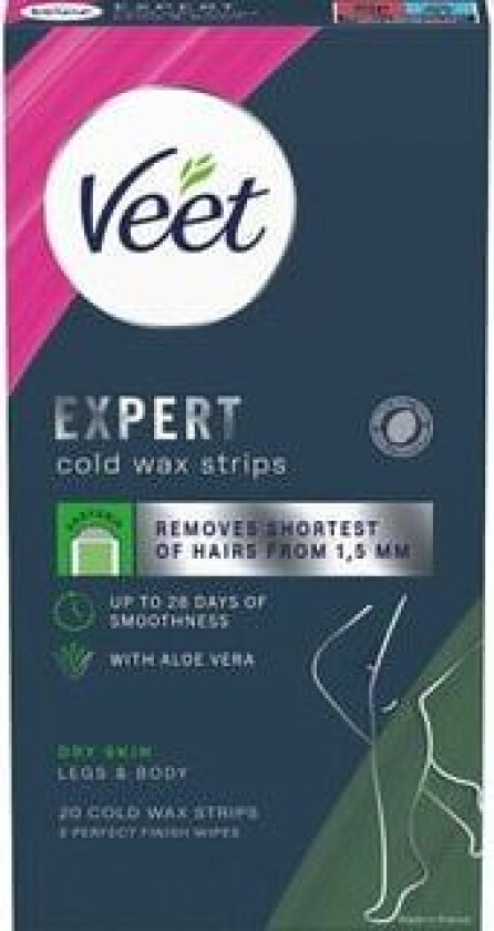 Expert Cold Wax Strips Legs & Body Dry Skin 20pcs