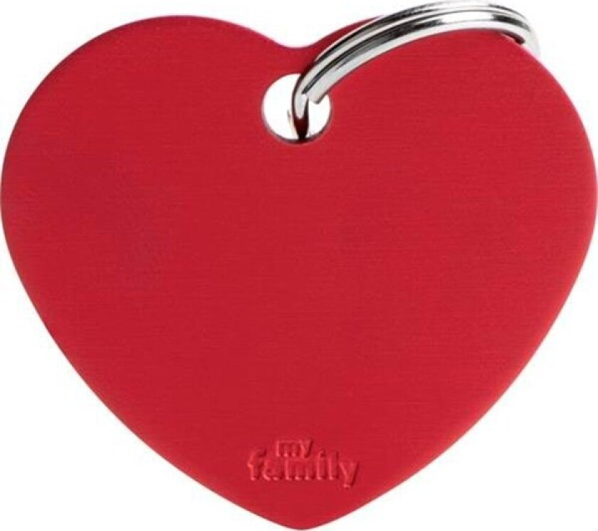 ID Tag Basic collection Big Heart Red in Aluminum